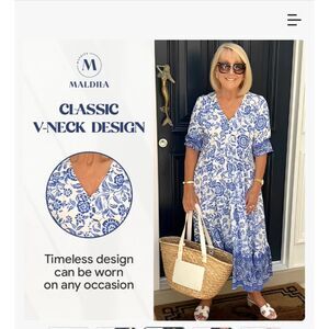 boho dress blue size xxl